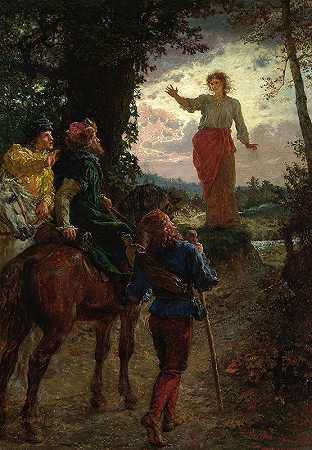 维特·斯托斯在去纽伦堡的路上`Veit Stoss on the way to Nuremberg (1882) by Wojciech Gerson
