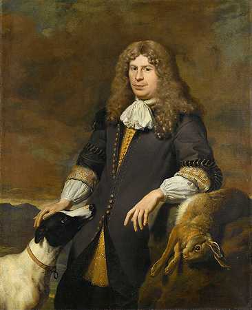 1672年阿姆斯特丹市议员雅各布·德格拉夫的肖像`Portrait of a Man, possibly Jacob de Graeff, Alderman of Amsterdam in 1672 (1670) by Karel Dujardin