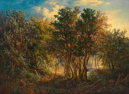 澳大利亚丛林`Australischer Urwald (1867) by Josef Selleny