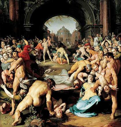 无辜者的大屠杀`The Massacre of the Innocents (1591) by Cornelis Cornelisz Van Haarlem