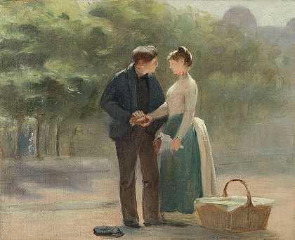 早上`Le Matin (1889) by Roussel-Géo