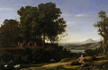 阿波罗和缪斯女神的风景`Landscape with Apollo and the Muses by Claude Lorrain