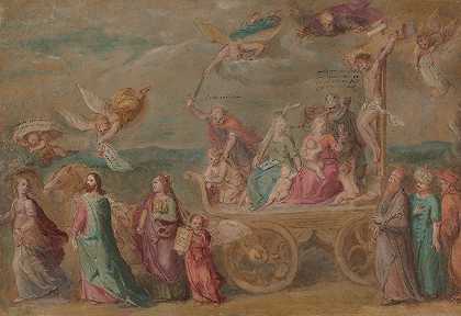 《天主教会的胜利》系列中上帝话语的胜利`The Triumph of the Word of God, from the Series Triumph of the Catholic Church (ca.1615–20) by Otto van Veen
