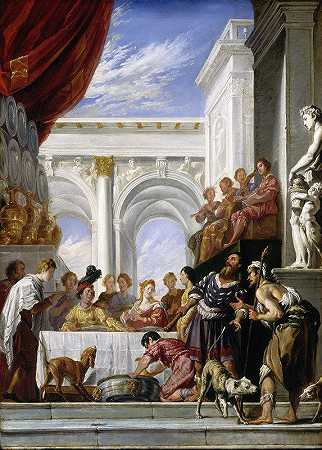 拉撒路和富人的寓言`The Parable of Lazarus and the Rich Man (1618~1628) by Domenico Fetti