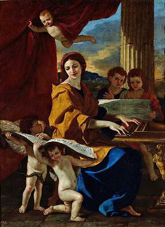 圣塞西莉亚`St. Cecilia (C.1635) by Nicolas Poussin