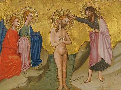 基督的洗礼`The Baptism Of Christ by Cecco di Pietro