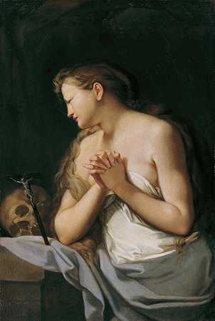 忏悔的圣玛丽抹大拉`Die büßende heilige Maria Magdalena (1710) by Franz Carl Remp