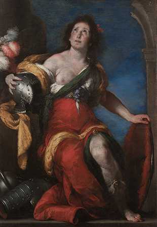 寓言人物`Allegorical Figure (c. 1636) by Bernardo Strozzi