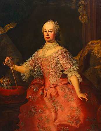 玛丽亚·特蕾莎饰演匈牙利女王`Maria Theresia als Königin von Ungarn (after 1741) by Martin van Meytens