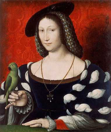 纳瓦拉的玛格丽特画像`Portrait of Marguerite of Navarre by Jean Clouet