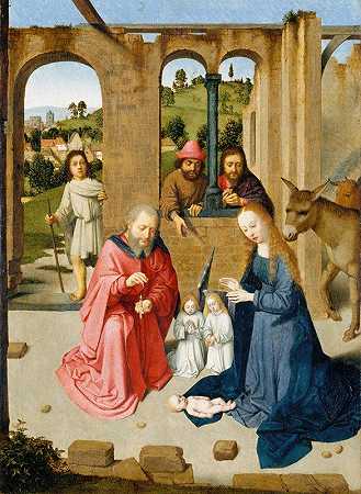 基督降生记`The Nativity (early 1480s) by Gerard David