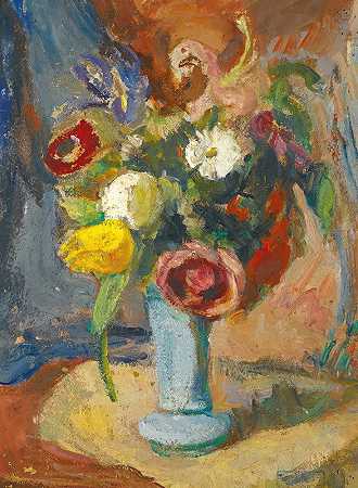 罗德里克O的《花瓶》康纳`Vase Of Flowers by Roderic O;Conor