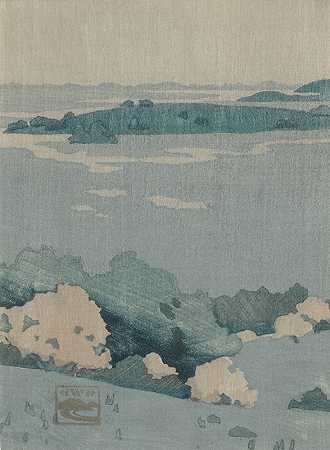 五月的雨`Rain in May (circa 1907) by Arthur Wesley Dow