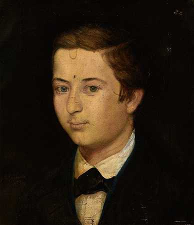 亨利克·波勒肖像`Portrait of Henryk Poller (1853) by Andrzej Bronisław Grabowski