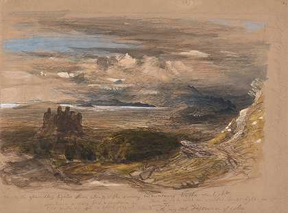哈立克古堡`Harlech Castle by Samuel Palmer