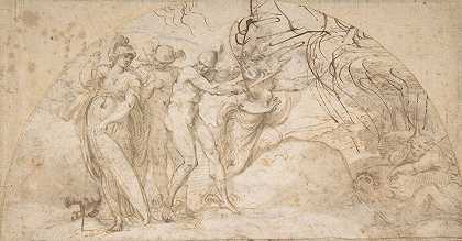 珀尔修斯斩首美杜莎`Perseus Beheading Medusa (1560–1609) by Annibale Carracci