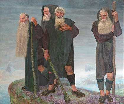 冰人`Die Eismänner (before 1902) by Karl Mediz