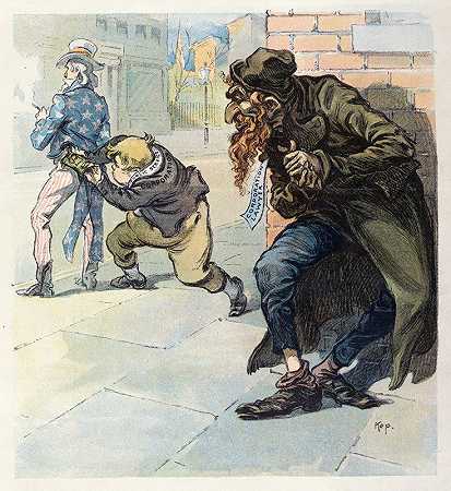 美国费金`The American Fagin (1907) by Udo Keppler