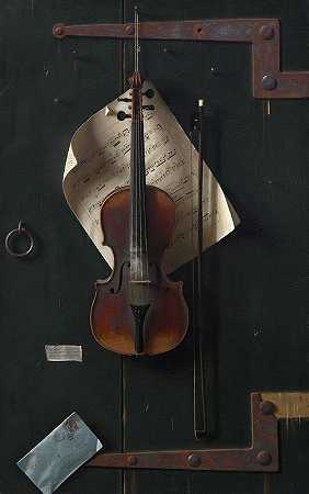 威廉·迈克尔·哈内特的旧小提琴`The Old Violin (1886) by William Michael Harnett