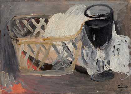 安德烈·德林的《黑玻璃》`Le verre noir (1913) by André Derain