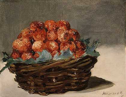 埃杜阿德·马内的草莓`Strawberries (ca. 1882) by Édouard Manet