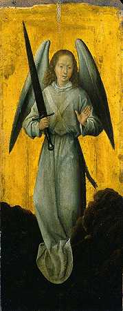 拿着剑的天使`Angel with a Sword (1479 ~ 1480) by Hans Memling