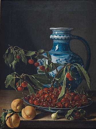 路易斯·梅伦德斯的《水果与水壶静物》`Still Life with Fruit and Jug (1773) by Luis Meléndez