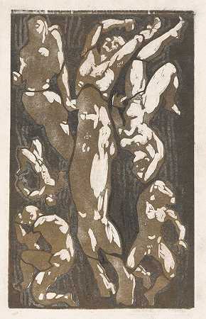 六人像构图`Compositie met zes menselijke figuren (1906) by Reijer Stolk