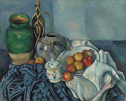 保罗·塞尚的《苹果静物》`Still Life with Apples (1893–1894) by Paul Cézanne