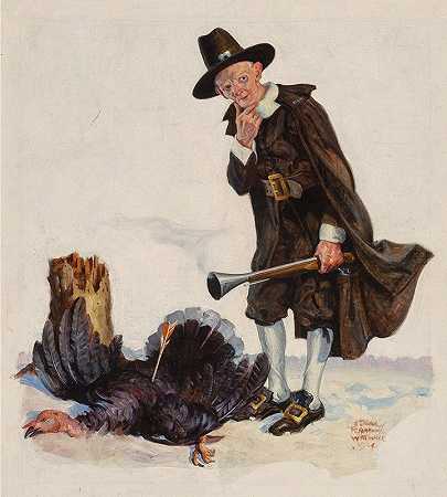 感恩节`Thanksgiving (1924) by Edgar F. Wittmack