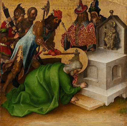 圣马提亚烈士`Martyrdom of St Matthias (after 1435) by Stefan Lochner