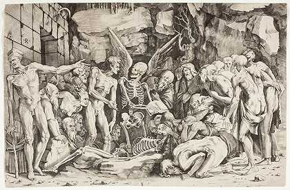 骷髅`The Skeletons (1518~25) by Baccio Bandinelli