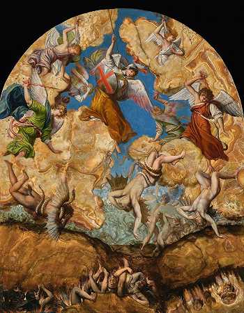 叛逆天使的堕落`The Fall Of The Rebel Angels by Orazio Gentileschi