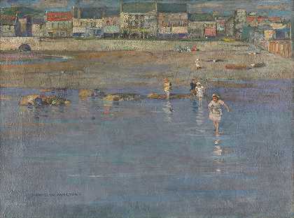 退潮`Ebbing Tide (ca. 1896) by James Whitelaw Hamilton