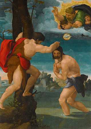 基督的洗礼`The Baptism Of Christ by Pedro Machuca