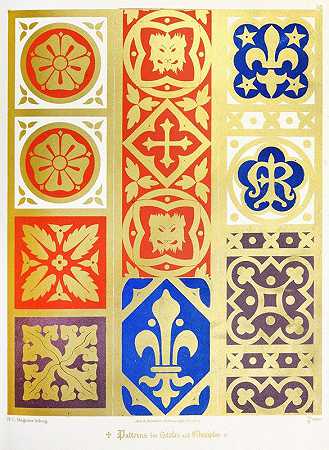 Stoles和Maniples的图案4`Patterns for Stoles and Maniples 4 (1846) by Augustus Pugin