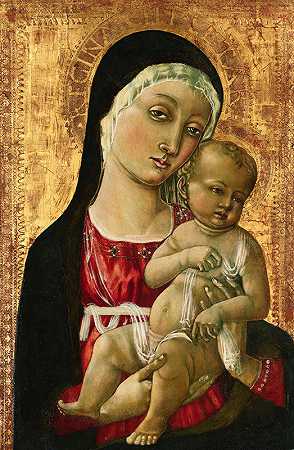 圣母与孩子`The Madonna and Child by Matteo di Giovanni