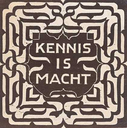 知识就是力量`Kennis is macht (1874) by Carel Adolph Lion Cachet
