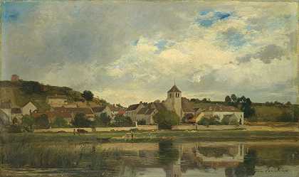 La Cele Submoret村`The Village of La Celle~sous~Moret by Eugène Lavieille