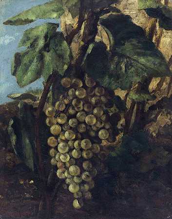 古斯塔夫·库尔贝的葡萄丛`Grappe De Raisins (1871) by Gustave Courbet