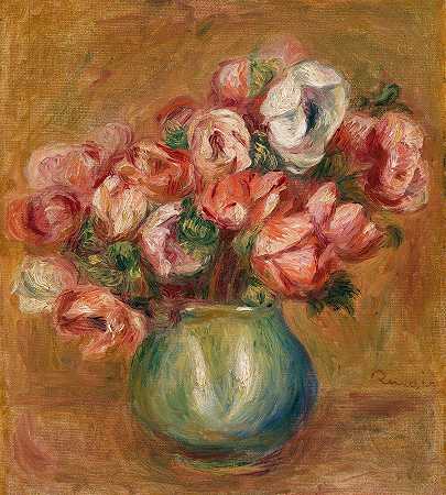 海葵（海葵）作者：皮埃尔·奥古斯特·雷诺阿`Anemones (Anémones) (c. 1907) by Pierre-Auguste Renoir