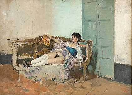 卡门·巴斯蒂安`Carmen Bastián (1871~1872) by Mariano Fortuny Marsal