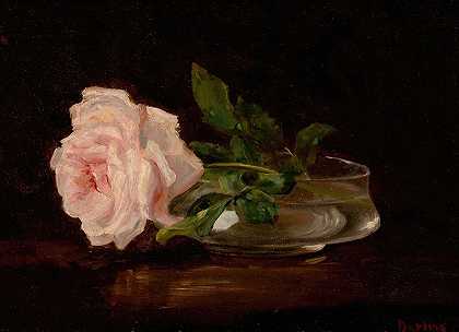 怀尔德·M·达林的《玫瑰静物》`Still Life with Roses by Wilder M. Darling