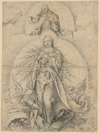 圣母升天`Himmelfahrt der Maria (1512) by Hans Fries