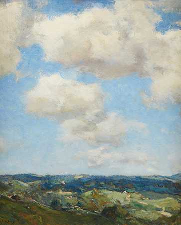夏日早晨`Summer Morning (circa 1910) by Charles Harold Davis