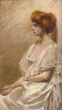 弗莱明·纽伯德夫人`Mrs. Fleming Newbold by Alice Pike Barney