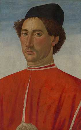 男人肖像`Portrait of a Man (ca. 1481–82) by Cosimo Rosselli