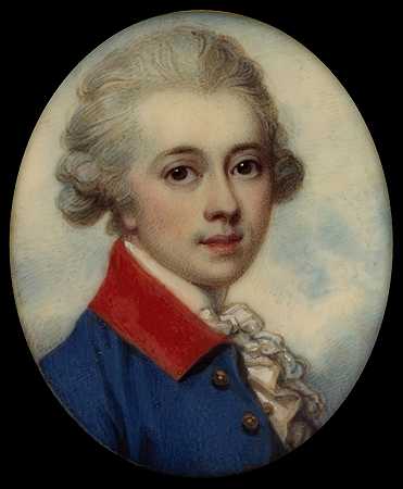 绅士的肖像`Portrait of a Gentleman (circa 1780) by Richard Cosway