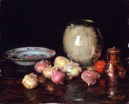 威廉·梅里特·蔡斯的《洋葱》`Just Onions (1912) by William Merritt Chase