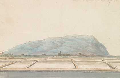 特拉帕尼盐田景观`Gezicht op de zoutpannen van Trapani (1778) by Abraham-Louis-Rodolphe Ducros